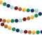 Unique 23608 - Regenbogen-Filz-Pom-Pom-Girlande – 2,13 m – 1 Stück (1 Packung)