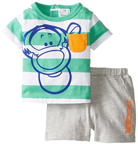 Disney Baby Jungen Tigger 2-teiliges Shorts-Set, Mehrfarbig/Meereswellen (Ocean Tides), 0-3 Monate