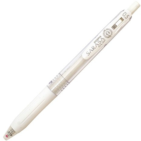 ZEBRA Sarasa Clip 0.5mm Ballpoint Pen, Milk White (JJ15-MKW)
