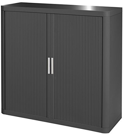 Paperflow 48487 Easyoffice Schrank, 2 Böden, Belastung 75 kg, Gestell weiß, 1040 x 1100 x 415 mm, Kunststoff