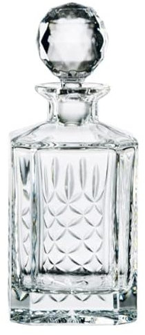 Personalised Decanter 24% Lead Crystal Whisky Decanter with Engraving Panel - Enter Your Own Custom Text