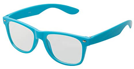 Ultra Blau Erwachsene Kostümbrillen Klassischer Klare Linsenrahmen Kostüm Partys für Männer Frauen Unisex Cosplay Hüftgäste Nerds Geek Look