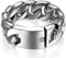 Flongo Pulsera De Acero Inoxidable Para Hombre: Charm Dominante - Cadena De Acero Inoxidable Pulida - Accesorios De Halloween
