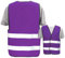 PixiPrints.com Warnweste bedruckt mit Ihrem Namen Text Bild Logo * Farbe + Größe: Violett (M/L) * Druckposition: Rücken * echte Reflex-Leuchtstreifen * personalisiertes Design selbst gestalten