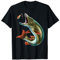 Geschenk für Angler: Hecht beim Anbeißen mit Köder - Angler T-Shirt