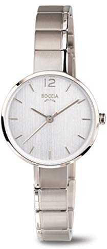 Boccia Damen Analog Quarz Uhr mit Titan Armband 3308-01