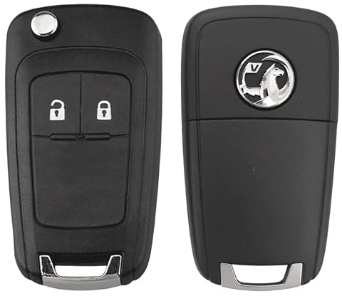 RKFUK - Replacement 2 Button Remote Car Key Fob Case Shell Uncut Blade Suitable for Vauxhall Opel Astra Insignia Vectra Zafira Meriva Mokka Cars Vans Keys