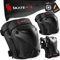 SKATEWIZ Protecciones Patines Niña, Rodilleras Niño, Protecciones Patines Niño - Rodilleras Patines Niña, Rodilleras Niña - Rodilleras Patinaje Niña - Protect-1 Talla s Negro
