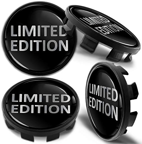 Biomar Labs 4 x 68mm Nabendeckel Kompatibel mit BMW 36136783536 Felgendeckel Radnabenabdeckung Nabenkappen Felgenkappen Radkappen Alufelgen Silber Schwarz Limited Edition CB 27