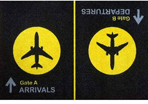 Fußmatte Arrivals/Departures Fußabtreter Türmatte Schmutzmatte Schmutzfangmatte Felpudo Doormat Paillasson Zerbino Fussmatte Ankunft/Abflug