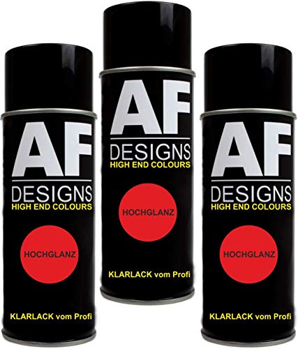 3 Klarlack Spraydosen glänzend Hochglanz Lackspray Kratzfest UV Schutz Autolack