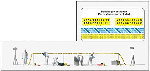 Preiser H0 10800 Figuren-Set Crime Scene Investigation US / GB 1:87