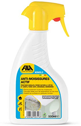 FILA Surface Care Solutions, NOMOLD, Anti-Moisissures Actif Adapté aux Surfaces Intérieures, Anti Moisissure Salle de Bain, Efficace comme Produit Anti Moisissure Mur Interieur, 500ml