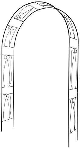 HRXQ Arche Jardin Fer Forge - 233x153x 35 Cm, Pergola Arche De Jardin pour Plantes Grimpantes, Jardin Extérieur Pelouse Arrière-Cour