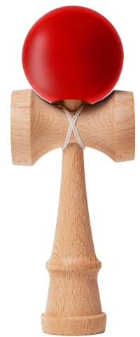 Funky Planet Kendama Toy - Catch Ball Cup Game - Coordinamento e Sviluppo dei riflessi - Giocattolo Tradizionale Giapponese - Un Regalo Perfetto per Ogni Occasione e per Tutti (Rosso)