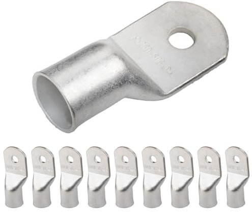 SELTERM 250 MCM 5/16 Stud (10 pcs) UL Marine Grade Battery Terminal Connectors Tinned Copper Battery Cable Lugs 250 kcmil Wire Connectors Electrical Battery Cable Ends Ring Terminals Lugs