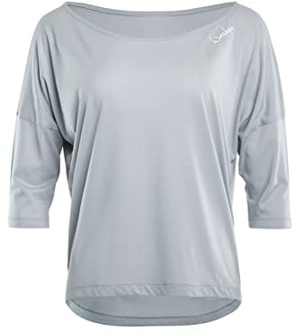 WINSHAPE Damen Ultra Leichtes Modal-3/4-arm Mcs001 Yoga-Shirt, Cool-grey, L EU