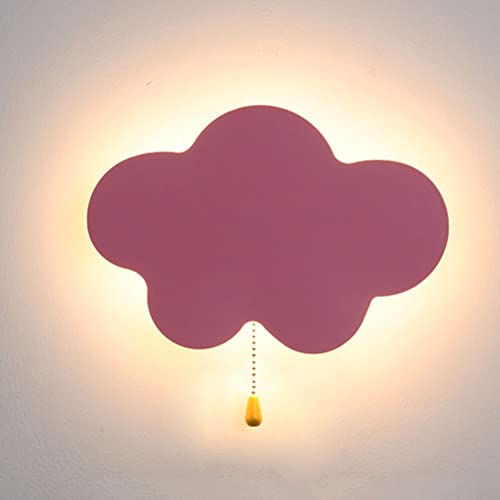 LED Wolken Wandleuchte mit Schalter, Kinder Wandlampe Innen Dimmbar Nachttischlampe 3000K-6000K 3 Farbtemperatur Wolkenlampe Kinderzimmer Wand Rosa Clouds Nachtlicht für Mädchen Schlafzimmerlampe