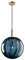 LFsem - Lámpara colgante con forma de bola de cristal azul de 20 cm para isla de cocina (azul)