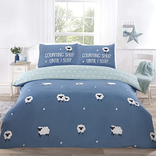 Rapport Home Counting Sheep Duvet Set (King, Blue)