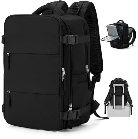 SZSYCN Handgepäck Rucksack Ryanair Reiserucksack Damen Handgepäck flugzeug Easyjet 45x36x20 mit Laptopfach Wasserdichter Tagesrucksack mit Schuhfach