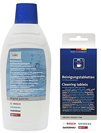 Quailitas Coffee Machine Descaling Kit [10 Tablets/ 500 ml Liquid] –Coffee Machine Limescale Cleaning Solution for Bosch, Neff, Siemens, Gaggenau Coffee Maker Descale Kit – Coffee, Tea & Espresso