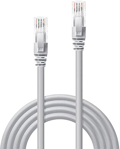 RevolutionLine - Cable de red Ethernet RJ45 Cat.6 UTP 3 metros | Latiguillo gris con conectores tipo RJ45 en ambos extremos | Cable LAN para utilizar en routers, conmutadores, módems, puntos de acceso