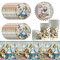 61Pcs Birthday Party Tableware, Alice Party Supplies Paper Plate Set, Set incluso tovaglia Piatti Tazze Tovaglioli per Baby Shower, Matrimoni, Anniversario (20 ospiti)