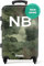 NoBoringSuitcases.com® Koffer personalisiert, 67x43x25cm - Koffer Groß, Koffer Hartschale Mittelgroß - Rollkoffer - Grünes Tarnmuster - Leicht - Koffer mit Namen Initialen