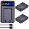 DuraPro Lot de 2 Batteries DMW-BCG10 DMW BCG10 + Chargeur USB LCD pour appareils Photo Panasonic DMW-BCG10, DMW-BCG10E, DMW-BCG10PP et Panasonic Lumix DMC-TZ10 DMC-3D1, DMC-TZ6, DMC-TZ7, DMC-TZ8