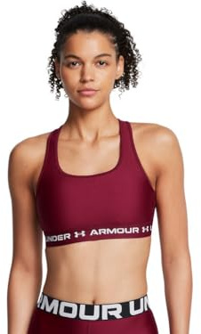 Under Armour Damen Crossback Mid Impact Bra Sport-BH, 1 Stück, (625) Kardinal/Kardinal/Weiß, Medium