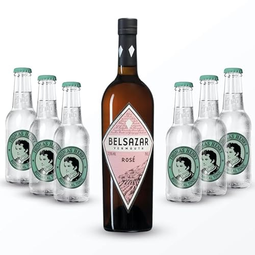Thomas Henry Belsazar Rosé & Tonic - Mixing-Bundle: 6 x 0,2l Botanical Tonic + 1 x 0,75l Belsazar Rosé - Sommerlicher Genuss