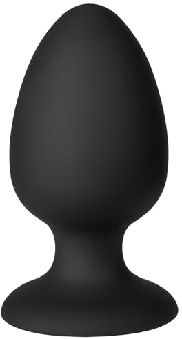 Obaie Anal Plug XL | 11,8 cm Länge, 8,6 cm einführbare Länge, 6 cm Durchmesser, Silikon, Wasserbasiert Gleitmittel empfohlen, Schwarz, 270 g