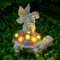 DAZZTIME Figuras Jardin Exterior,Figuras Decorativas para el Jardín,Decoración de Jardín para Exteriores,con Luces Led,Estatua de Jardín,Estatuas de Arte con Energía Solar para el Patio.