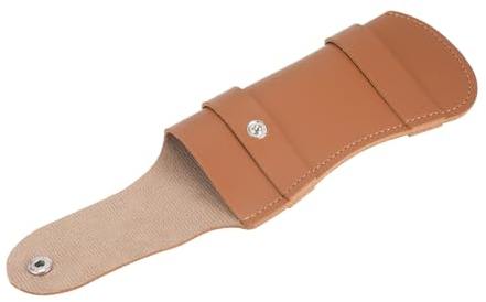 M METERXITY Pocket Knife Sheath - Leather Pocket Knife Sheath Folding Knife Pouch with Belt Loop, Apply to Belt/Folding Knife (6.1 Inch, Brown)