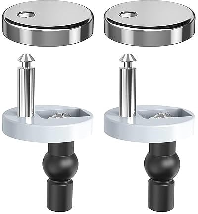 Universal Quick Release Toilet Seat Fittings Kit, Rustproof Easy Install, Upgrade Your WC Toilet Seat with Long Lasting Stability, eat Hinges (2 Pack)