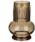 Hollyone Vase en verre marron de 18 cm pour fleurs, vase en verre moderne pour décoration d'intérieur, mariage, fête, table, centre de table, étagère, salon, chambre à coucher, décorations de cuisine