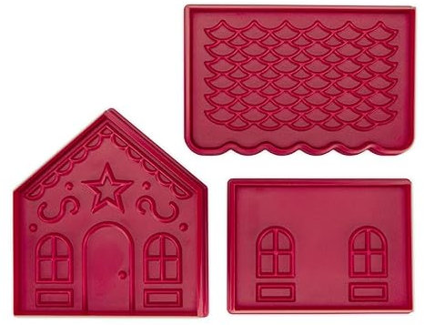 Städter Ausstechformen Plätzchenhaus Set/3 – Cookie House Ausstecher für Lebkuchen und Mürbeteig, ABS-Kunststoff, ideale Form für Weihnachtskekse, Maße: 9 x 11 x 9,5 cm, 169296