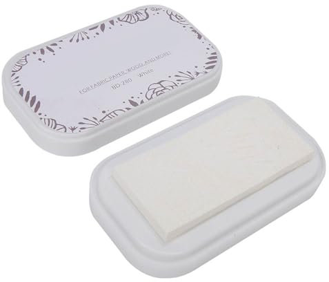 9,5 X 5,52 Cm, Umweltfreundliches Stempelkissen, Zubehör für Stempel, Papier, Stoff, Holz (BD-280 Porzellan weiß)