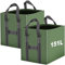 IWTTWY Gartenabfallsack 2x 151L, Stabil Selbststehend Gartensack, robust & wasserdicht Laubsack Garten Sack Stabil Robust & Faltbar, Groß Abfallsack für Gras Laub Hecke Gartenabfall