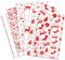 Larcenciel Weihnachten Seidenpapier 50 Blatt, Rot Weiß Seidenpapier Verpackungsmaterial für Geschenktüten & Füllmaterial, Matt Transparentpapier mit Schneemann Muster für Party, Neujahr, 50x35CM
