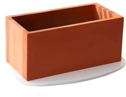 GLigeT Macetas Macetas rectangulares de imitación de cerámica, Material de cemento, cerámica, Rojo, Flores de Interior al Aire Libre, Plantas Verdes, maceteros Macetas para Flores(K)