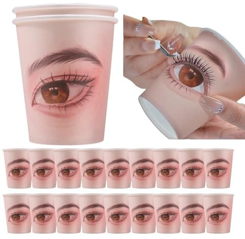 Tasse d'exercices de maquillage des cils, fournitures de pratique des cils | Tasse en papier pour exercices de maquillage des cils,Styles de coupe outils de présentation de faux cils pour hommes, maqu