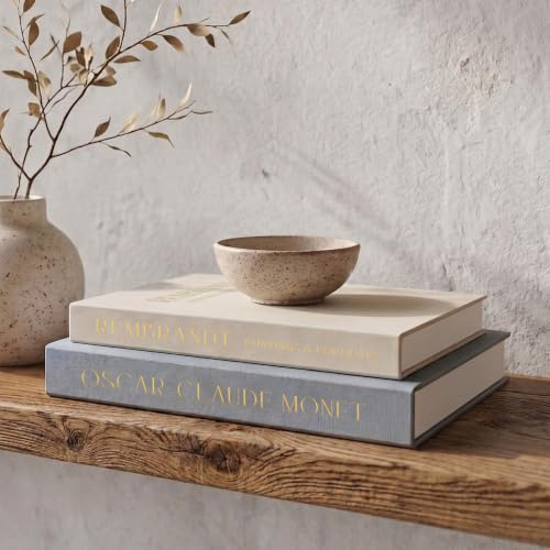 Schöne dekorative Bücher - Set bestehend 2 Leinen-Boxen; dekoriere deinen Couchtisch, dein Bücherregal oder dein Kamin - Stilvolle Fake-/Kunstbücher für moderne Heimdekoration, Foto-Aufbewahrung und