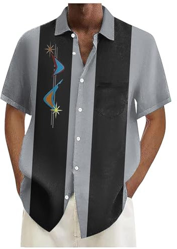 SRZYMJ Halloween Kostüm Herren Blutig Bedruckt Tops Gruselig Bloodstain Pattern Shirt Sarkastic Spruch Hemd Brief Druckenhemd Karneval Herrenhemd Oversized Leicht Freizeithemd Stehkragenhemd Tshirt