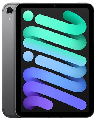 Apple iPad mini (A17 Pro): 8,3'' Liquid Retina Display, 256 GB, WLAN 6E und 5G Mobilfunk, 12 MP Front /12 MP Rückkamera, Touch ID, Batterie für den ganzen Tag – Space Grau