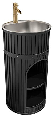 Meuble de salle de bain en fer de style industriel avec meuble sous évier amovible