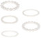 Ouligay 5 Stück Perlenarmband Damen Weiß Perlen Armband Perle Armbänder Braut Hochzeit Vintage Perlenarmbänder Stapelbare Faux Pearl Bracelet Perlen Armbänder (4/6/8/10/12mm)