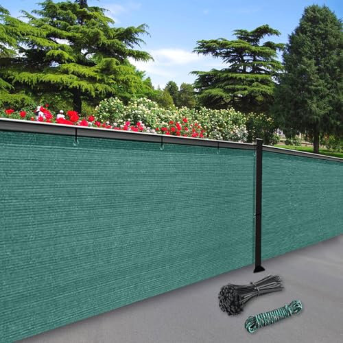 SuQurtom 2mx10m Garden Privacy Netting, Privacy Fence Screening 90% HDPE Outdoor Shading Net, UV-Resistant Tear-Resistant Windbreak Shading Net with Cable Ties and String, for Wall Garden Yard Backyar