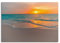Paul Sinus Tableau mural 100 x 70 cm – Coucher de soleil fascinant sur la plage, vue apaisante sur la mer